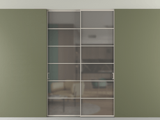 Перегородка Формато внутри проёма скрытое крепление в потолок 2 створки