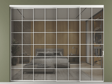 Перегородка Формато внутри проёма 4 створки с синхронным механизмом