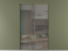 Перегородка Formato внутри проёма 2 створки