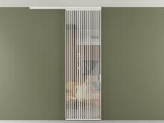 Перегородка Формато вдоль стены на потолок 1 створка