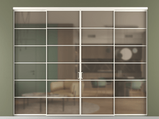 Перегородка Formato внутри проёма 4 створки