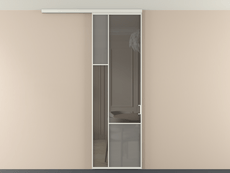 Перегородка Мозаик вдоль стены на потолок 1 створка