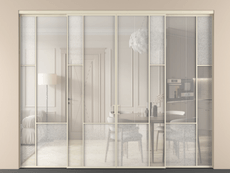 Перегородка Мозаик внутри проёма 4 створки