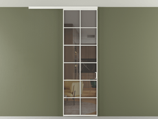 Перегородка Формато вдоль стены на потолок 1 створка