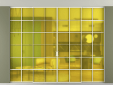 Перегородка Формато внутри проёма скрытое крепление в потолок 4 створки