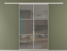 Перегородка Formato вдоль стены 2 створки