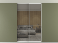 Перегородка Формато внутри проёма скрытое крепление в потолок 2 створки