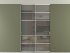 Перегородка Формато внутри проёма скрытое крепление в потолок 2 створки