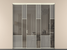 Перегородка Мозаик внутри проёма 3 створки