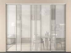 Перегородка Мозаик внутри проёма 4 створки