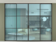 Перегородка Формато внутри проёма скрытое крепление в потолок 4 створки