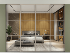 Перегородка Formato внутри проёма скрытое крепление в потолок 4 створки