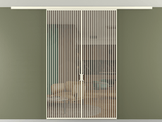 Перегородка Формато вдоль стены на потолок 2 створки