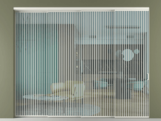 Перегородка Formato внутри проёма 4 створки с синхронным механизмом