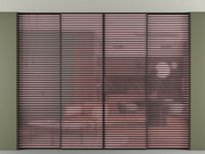 Перегородка Формато внутри проёма скрытое крепление в потолок 4 створки