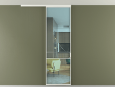 Перегородка Формато вдоль стены на потолок 1 створка