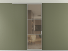 Перегородка Формато вдоль стены на потолок 1 створка