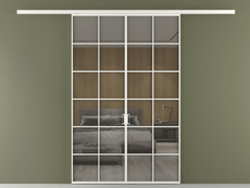 Перегородка Формато вдоль стены 2 створки