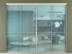 Перегородка Formato внутри проёма 4 створки