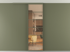 Перегородка Формато вдоль стены на потолок 1 створка