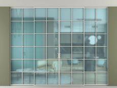 Перегородка Формато внутри проёма скрытое крепление в потолок 4 створки