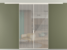 Перегородка Формато вдоль стены на потолок 2 створки