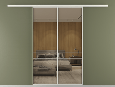 Перегородка Formato вдоль стены 2 створки