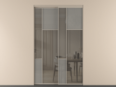 Перегородка Мозаик внутри проёма 2 створки