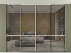 Перегородка Формато внутри проёма скрытое крепление в потолок 4 створки