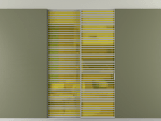 Перегородка Формато внутри проёма скрытое крепление в потолок 2 створки