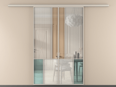 Перегородка Мозаик вдоль стены 2 створки