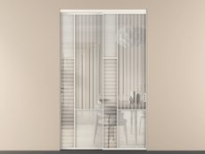 Перегородка Мозаик внутри проёма 2 створки