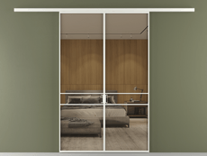 Перегородка Formato вдоль стены 2 створки