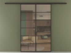 Перегородка Формато вдоль стены 2 створки