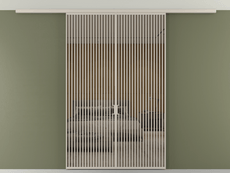 Перегородка Формато вдоль стены на потолок 2 створки