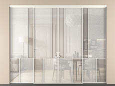 Перегородка Мозаик внутри проёма 4 створки