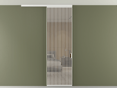 Перегородка Формато вдоль стены на потолок 1 створка