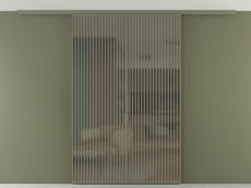 Перегородка Формато вдоль стены на потолок 2 створки