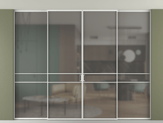 Перегородка Формато внутри проёма скрытое крепление в потолок 4 створки