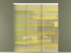 Перегородка Formato внутри проёма 3 створки с синхронным механизмом