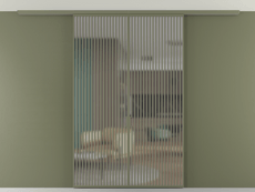 Перегородка Формато вдоль стены на потолок 2 створки