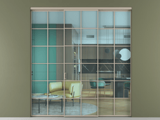 Перегородка Formato внутри проёма 3 створки