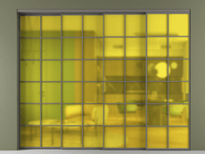 Перегородка Формато внутри проёма 4 створки с синхронным механизмом