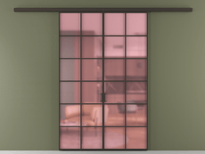 Перегородка Формато вдоль стены 2 створки