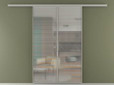 Перегородка Формато вдоль стены 2 створки