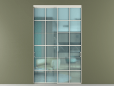 Перегородка Formato внутри проёма 2 створки