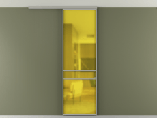 Перегородка Formato вдоль стены на потолок 1 створка