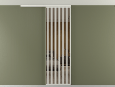 Перегородка Formato вдоль стены на потолок 1 створка