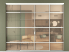 Перегородка Формато внутри проёма 4 створки