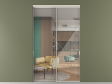 Перегородка Формато внутри проёма 2 створки